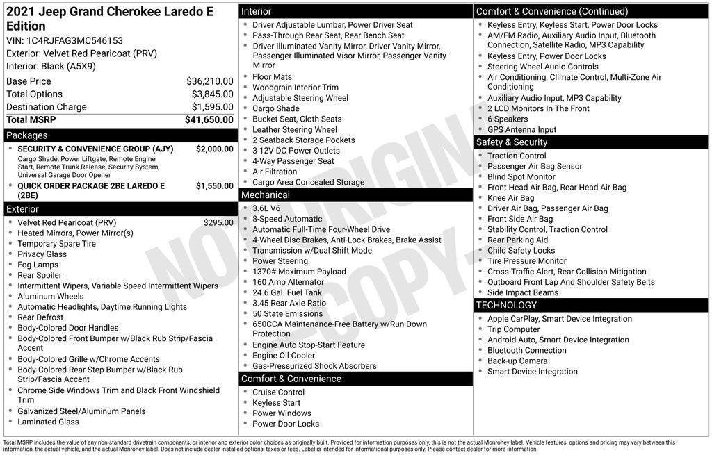 2021 Jeep Grand Cherokee Laredo E