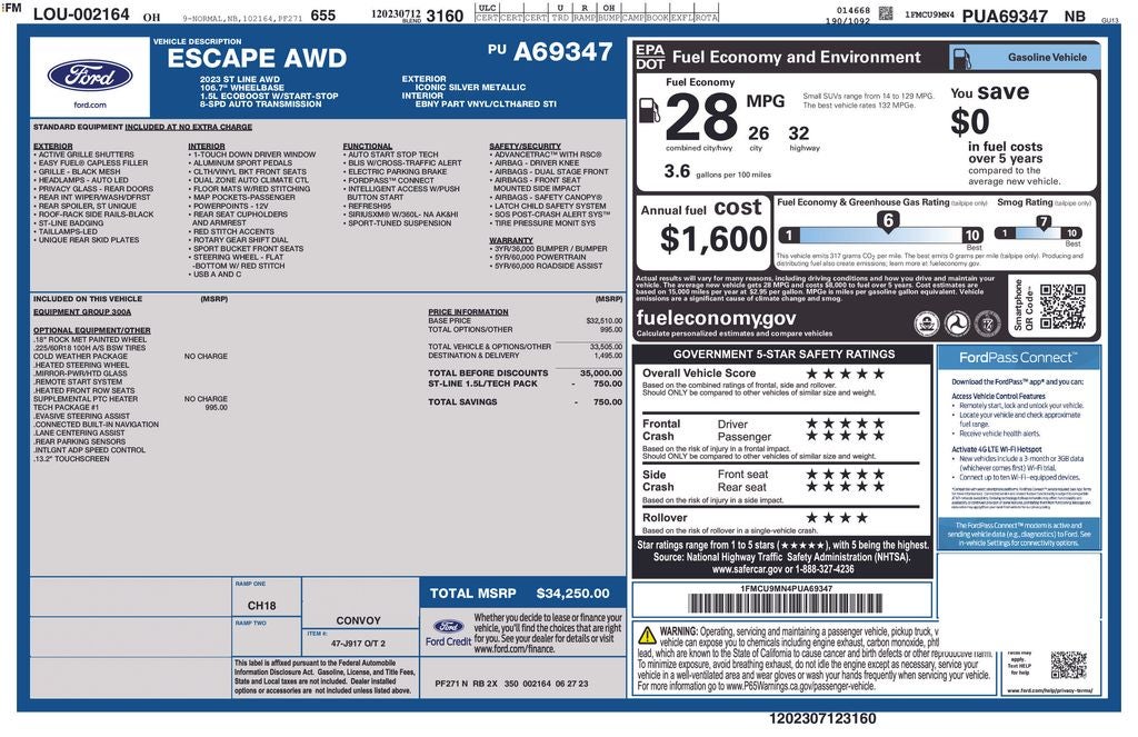 2023 Ford Escape ST-Line