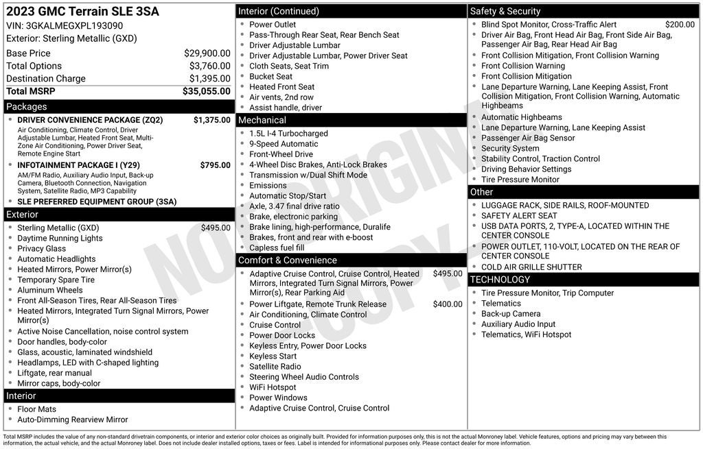 2023 GMC Terrain SLE
