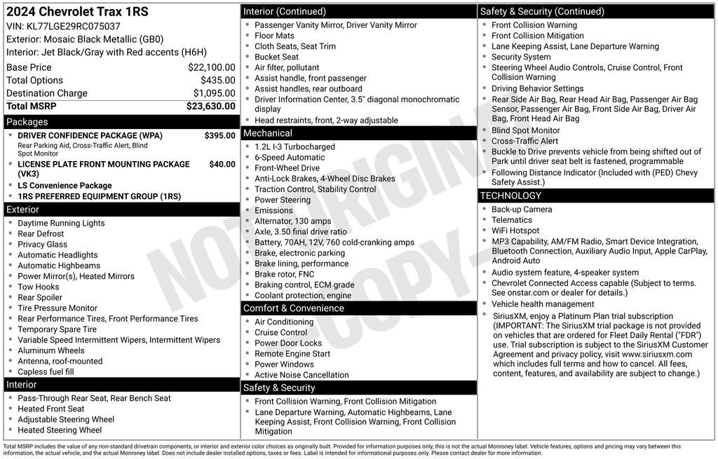 2024 Chevrolet Trax 1RS