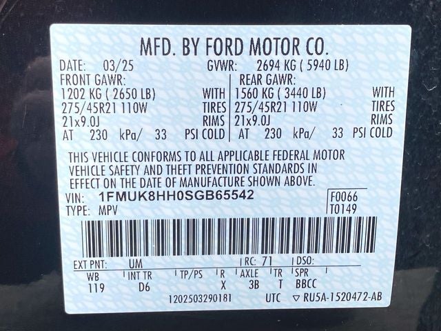 2025 Ford Explorer Platinum