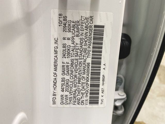 2019 Honda Accord Touring 2.0T