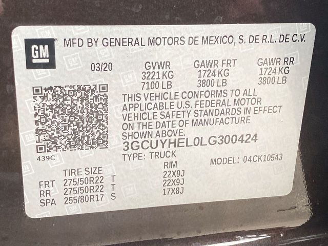 2020 Chevrolet Silverado 1500 High Country