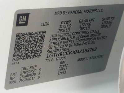 2021 GMC Sierra 1500 4WD Double Cab Standard Box Elevation