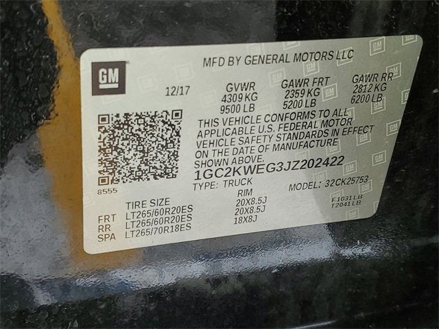 2018 Chevrolet Silverado 2500 HD LTZ