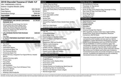 2018 Chevrolet Traverse LT Cloth