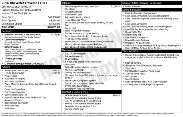 2026 Chevrolet Traverse LT
