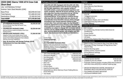 2020 GMC Sierra 1500 AT4