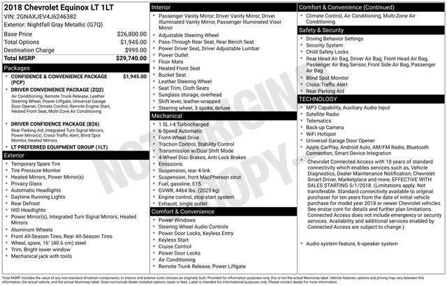 2018 Chevrolet Equinox LT