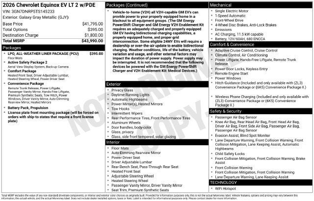 2026 Chevrolet Equinox EV LT