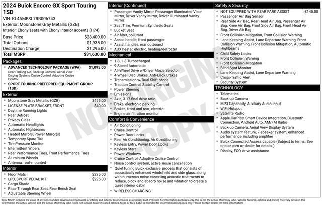 2024 Buick Encore GX Sport Touring