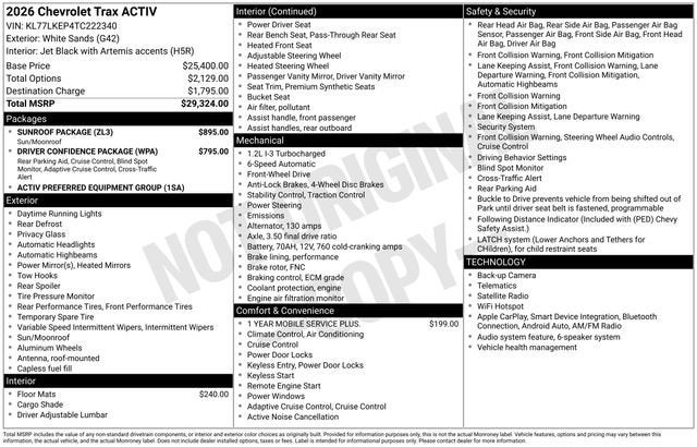 2026 Chevrolet Trax ACTIV