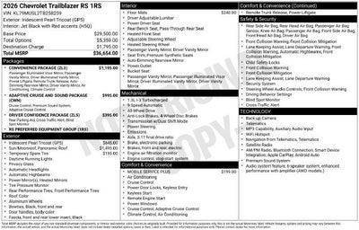 2026 Chevrolet Trailblazer RS