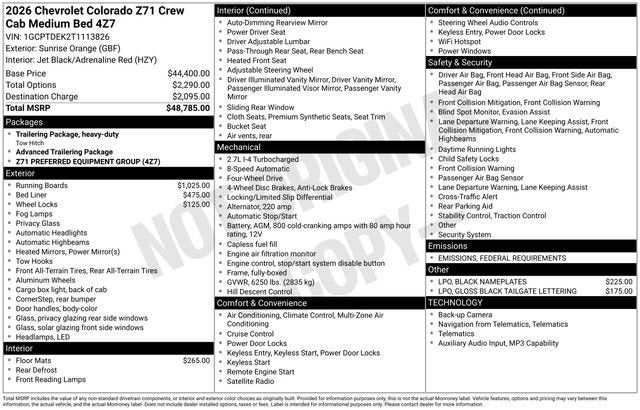 2026 Chevrolet Colorado Z71