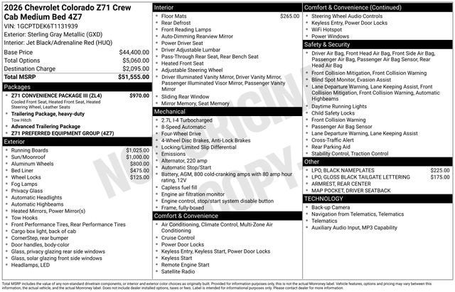 2026 Chevrolet Colorado Z71