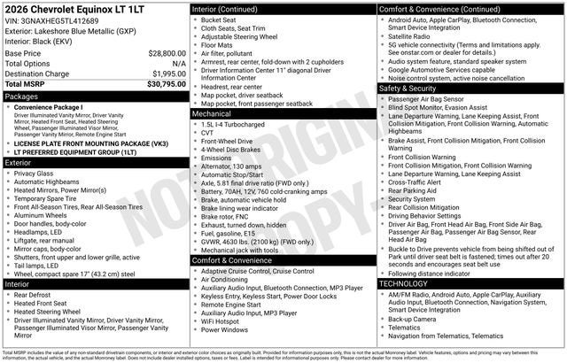 2026 Chevrolet Equinox LT
