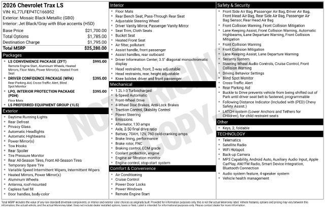 2026 Chevrolet Trax LS