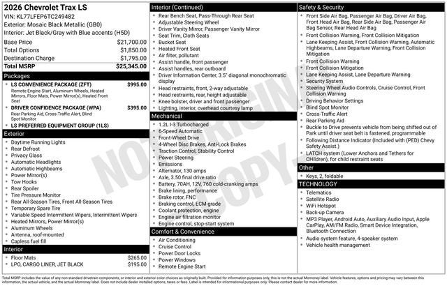 2026 Chevrolet Trax LS