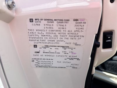 1988 Chevrolet Corvette NA