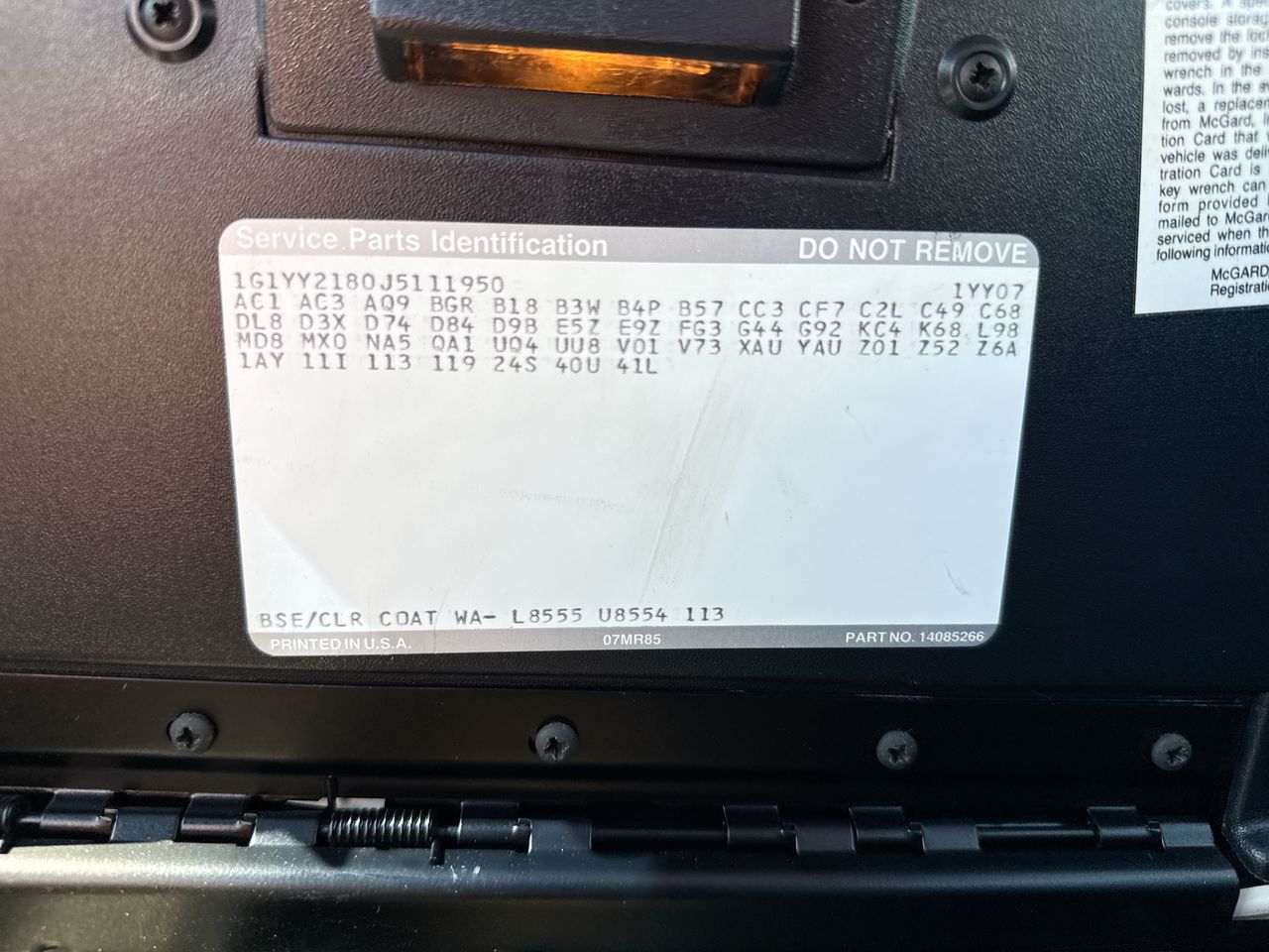 1988 Chevrolet Corvette NA