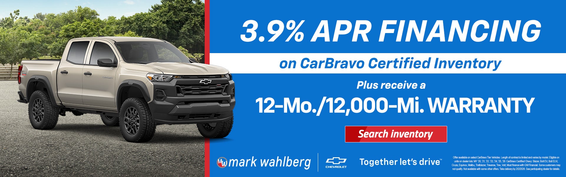 3.9% APR Financing